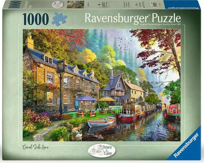 1000 Piece Jigsaw Puzzle - Down the Lane No.6 Canal Side Lane
