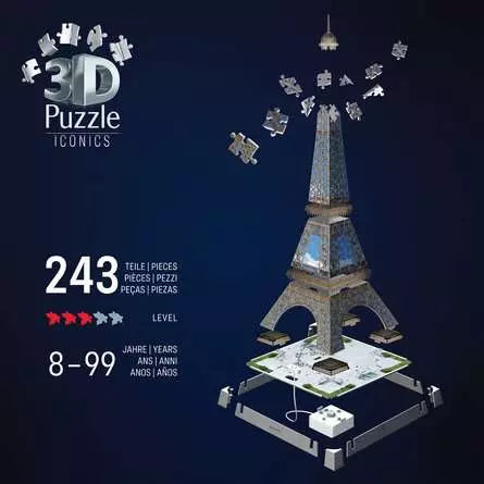 3D Puzzle 216 Pieces - Eiffel Tower Light Up