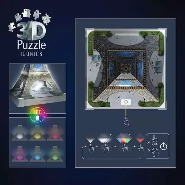 3D Puzzle 216 Pieces - Eiffel Tower Light Up