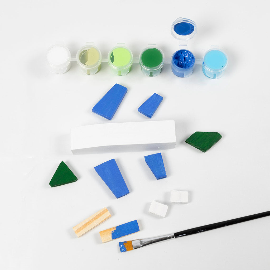 Mini Craft Kit Painting - Wooden Airplane