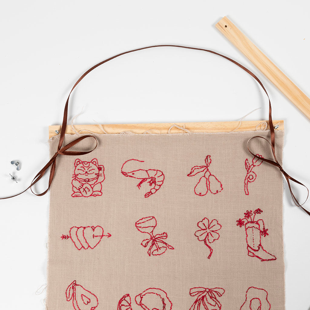 Craft Kit Embroidery - Hanging Decoration Flax