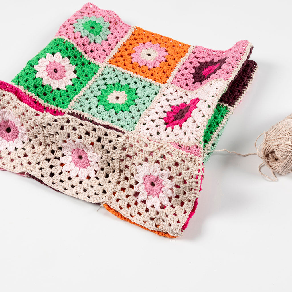 Craft Kit Crochet - Colourful Cream Bag