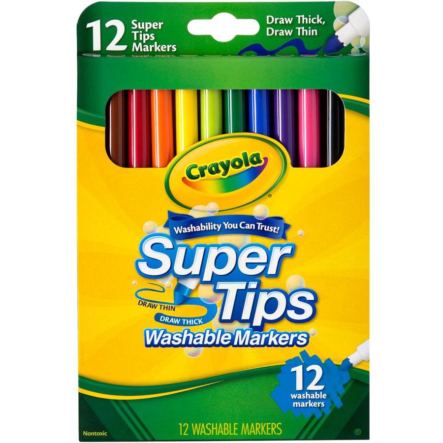 Crayola Washable Super Tips Markers (12 Pack)
