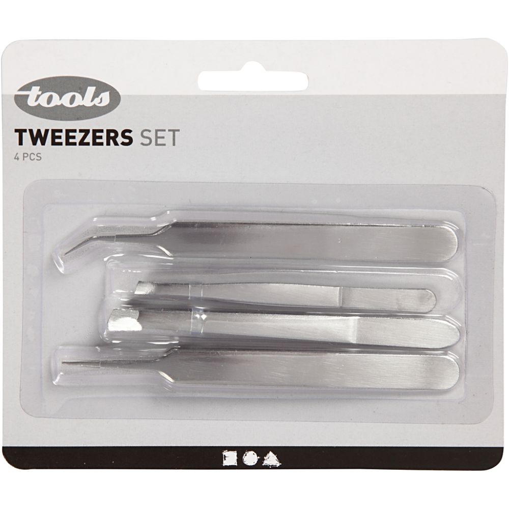 Tweezers Set 9-12 cm (4 Pack)