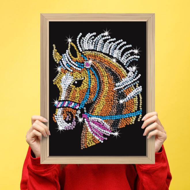Sequin Art Blue Kit - Horse