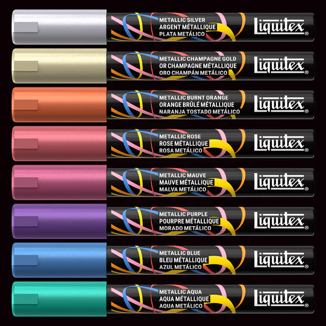 Liquitex Marker Set - Metallics (8 x 2mm)