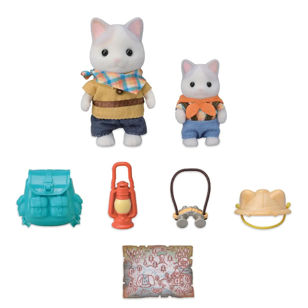 Sylvanian Families Exciting Exploration Set - Latte Cat Brother & Baby
