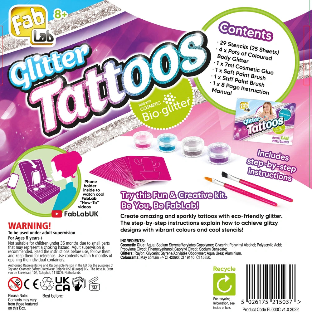 Fab Lab Glitter Tattoos Kit