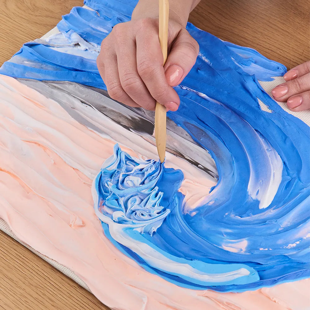 OKTO DIY 3D Clay Painting Creative Kit - Big Wave In Kanawaga