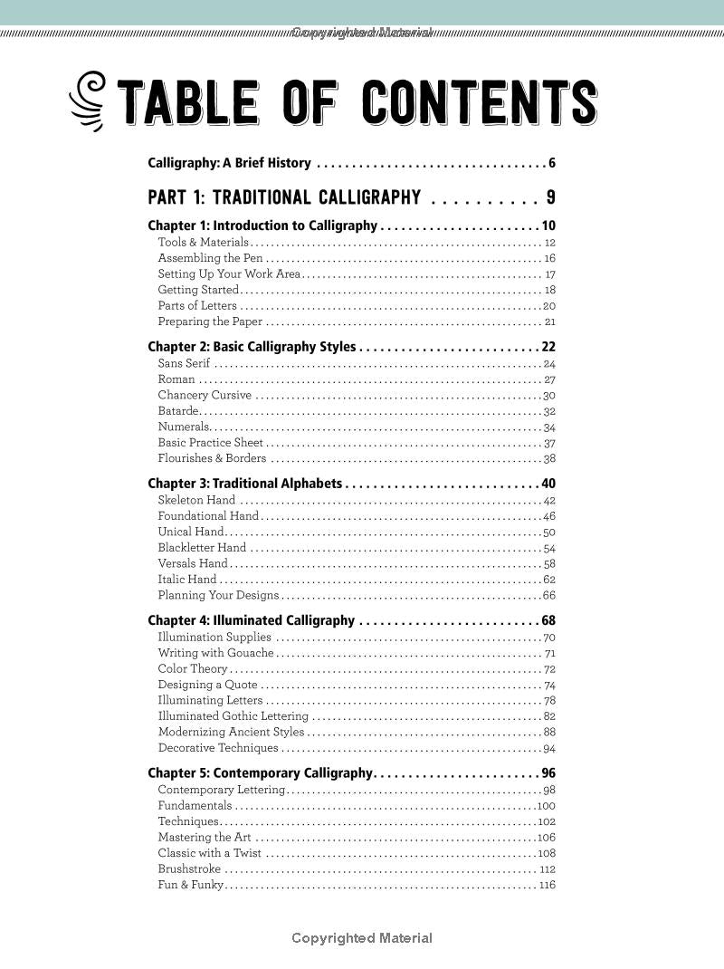 Complete Book Calligraphy & Lettering Book