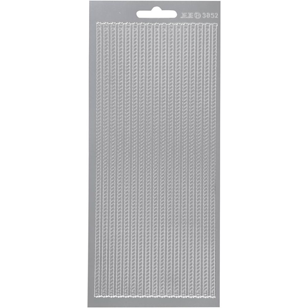 Stickers10x23 cm sheet - Silver Borders