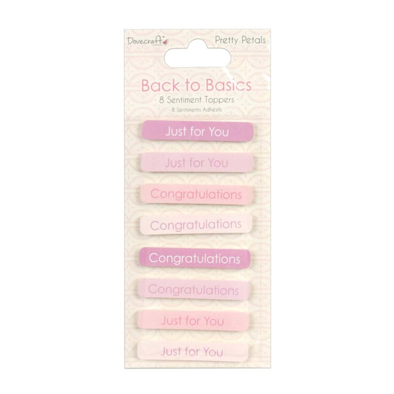 Dovecraft B2B Pretty Petals Sentiment Toppers