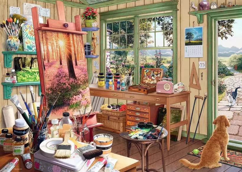 1000 Piece Puzzle - My Haven No.11: The Artist's Shed