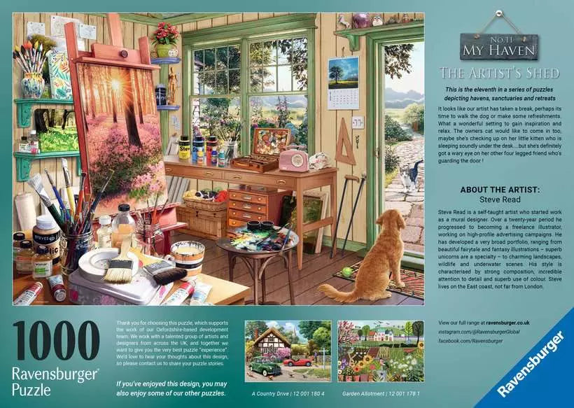 1000 Piece Puzzle - My Haven No.11: The Artist's Shed