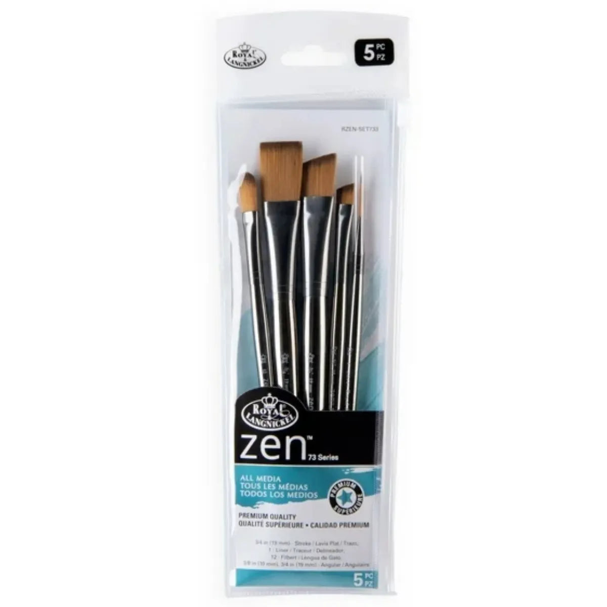 Zen 5 Piece Long Handle Stroke Brush Set