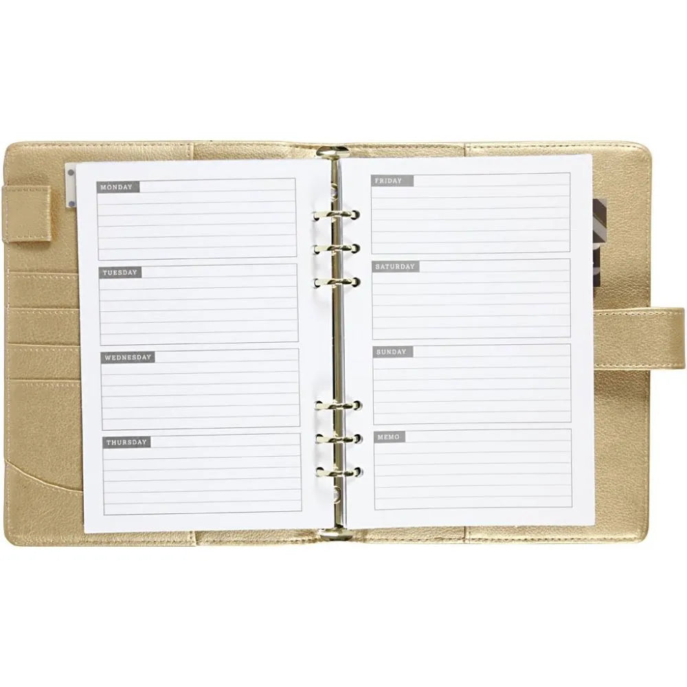 Planner, size 19x23.5x4 cm, 1 pc, gold
