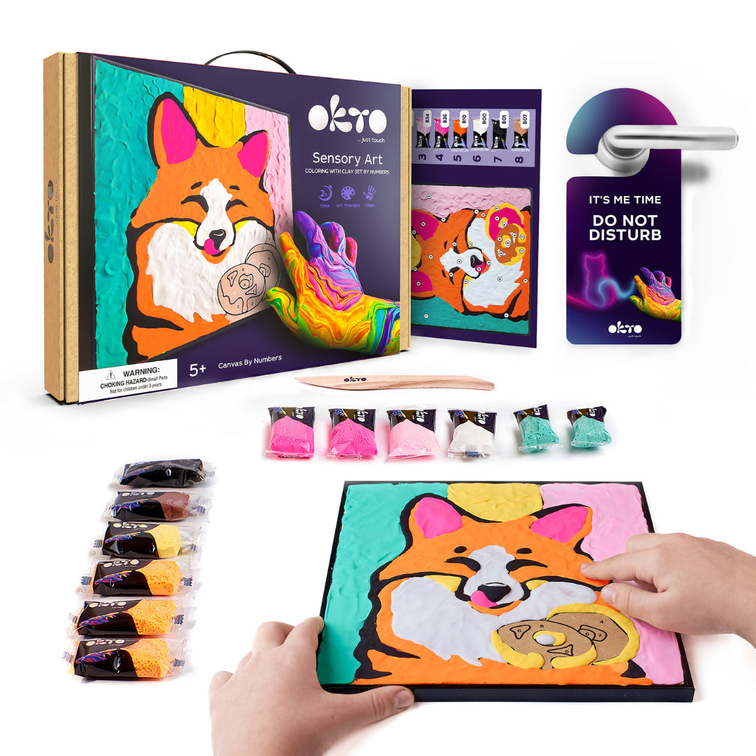 OKTO Fox Colouring with Clay Set