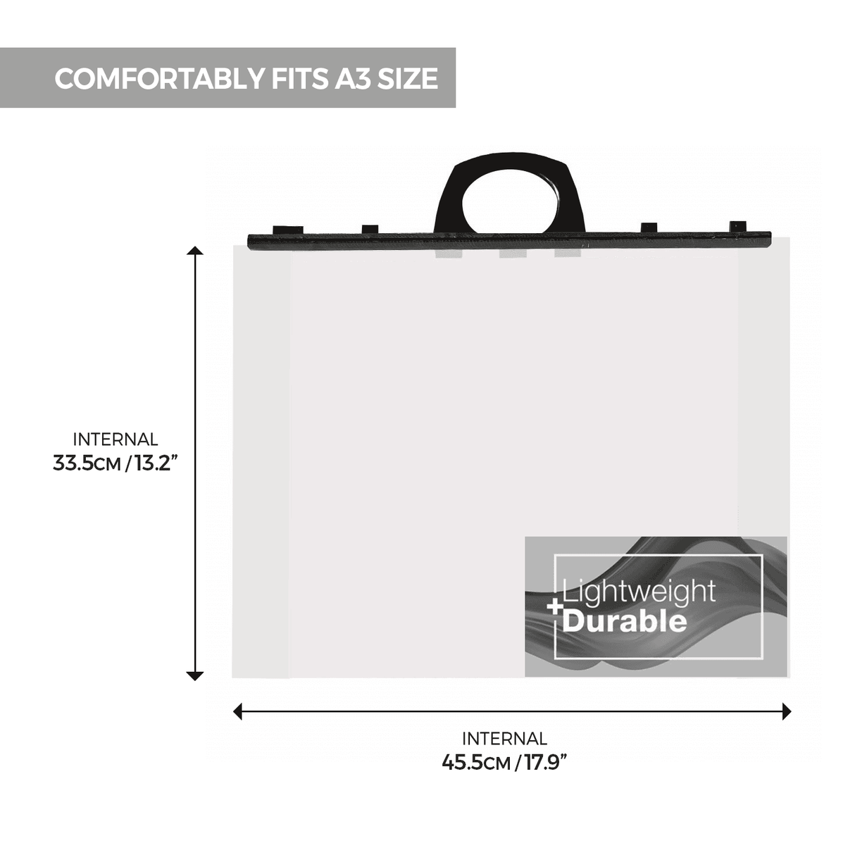 Zieler A3 Clear Art Project Carry Bag