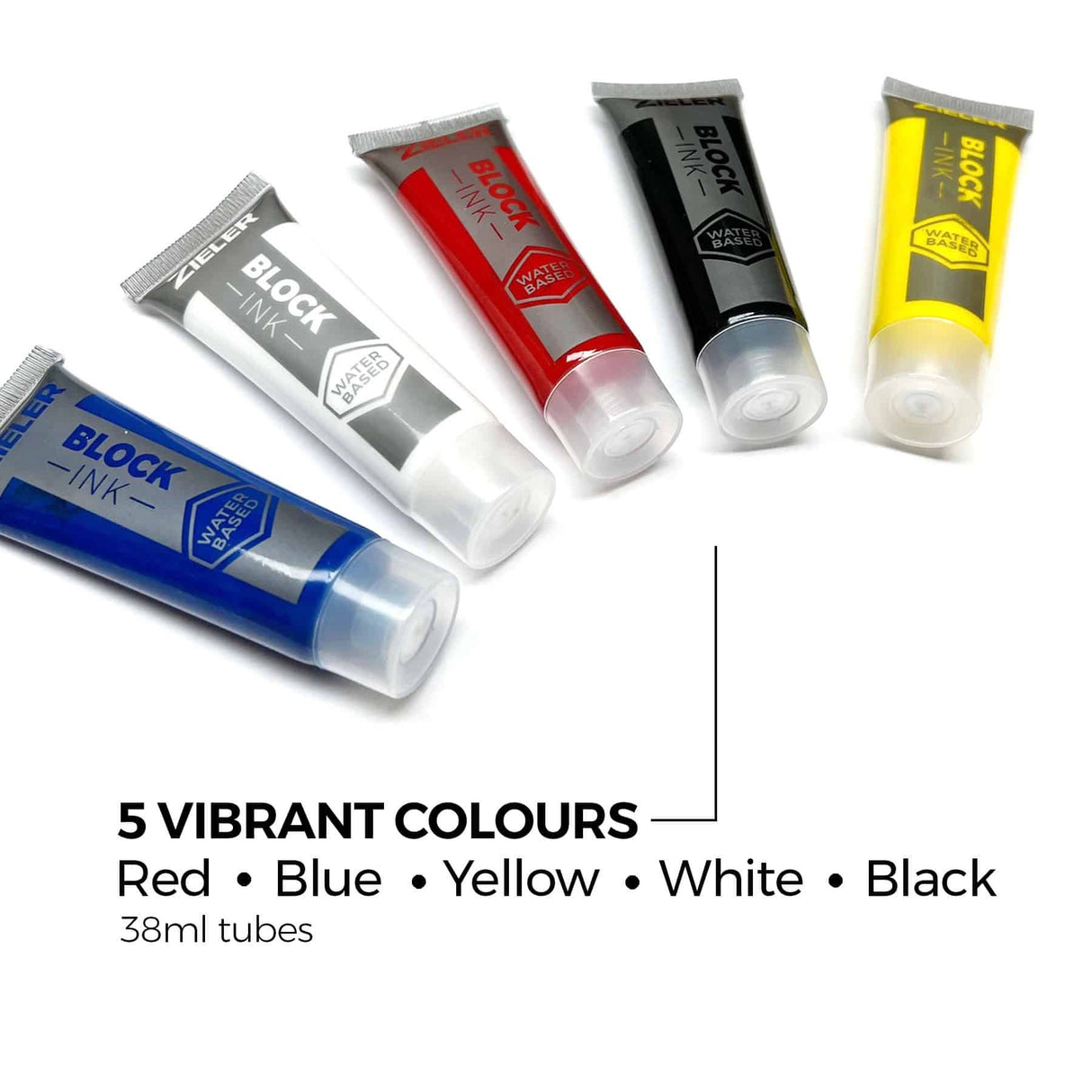 Zieler Block Printing Inks Water Based (5x38ml)
