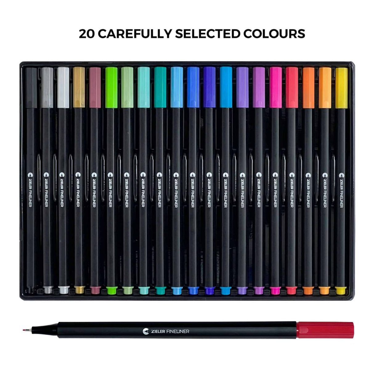 Zieler Colour Fineliner Starter Set (20 Pieces)