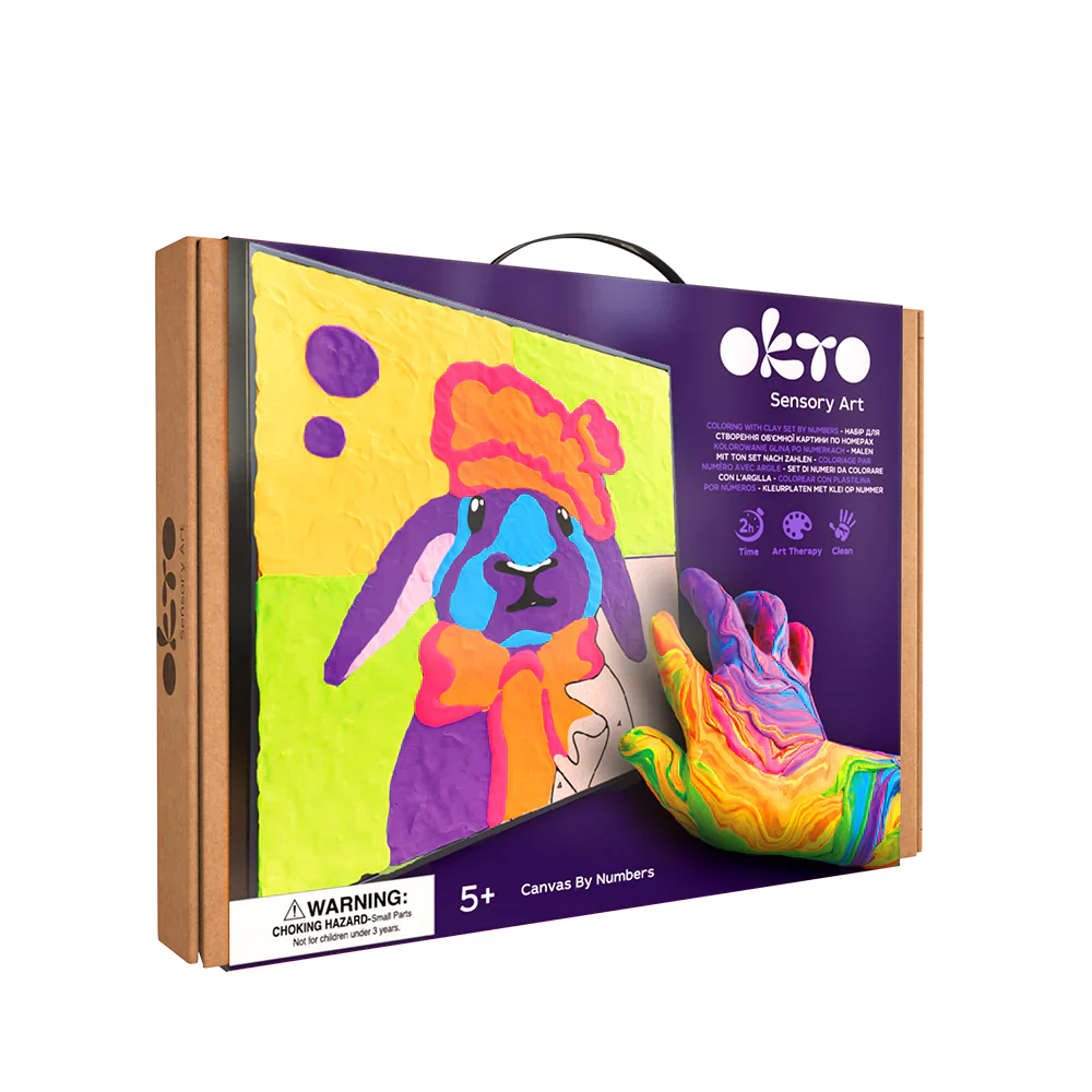 OKTO Bunny Colouring with Clay Set