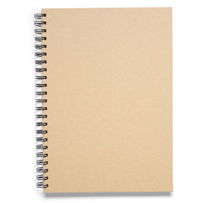 Elements A3 Wire-O Sketchbook Black Paper - Kraft