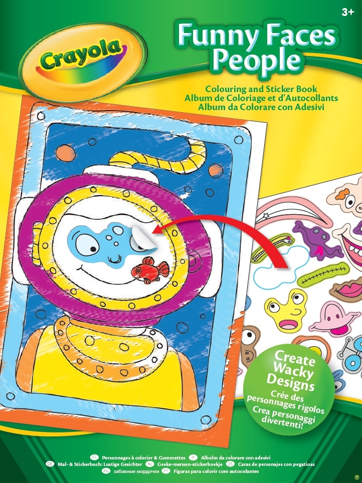 Crayola Funny Faces Sticker Book- People