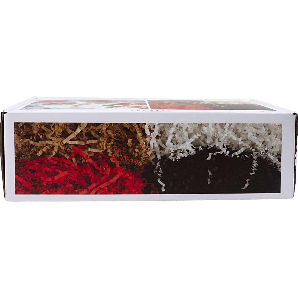 Crinkle Paper 25-30cm - Black Brown Red White (4x50g)