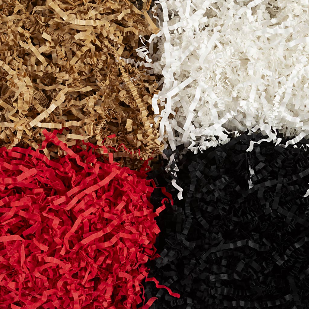 Crinkle Paper 25-30cm - Black Brown Red White (4x50g)