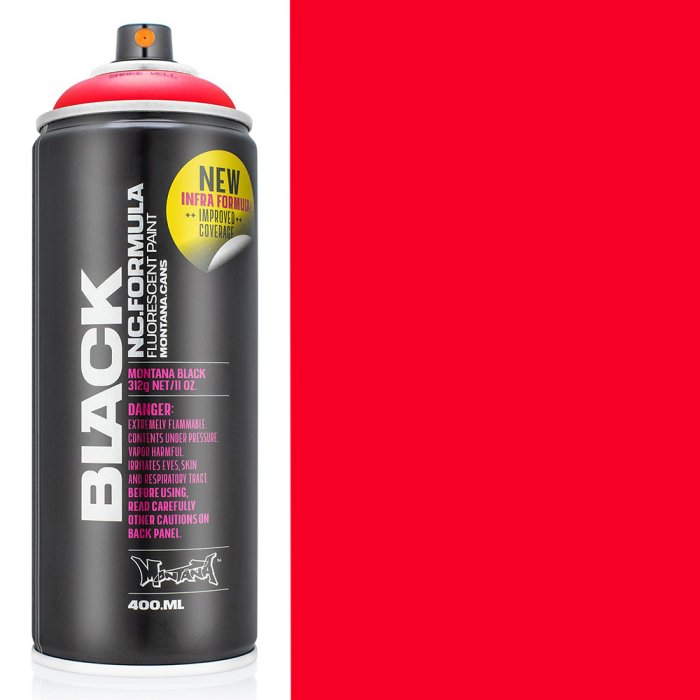 Montana BLACK Spray Paint 400ml - INFRA Red (IN3000)