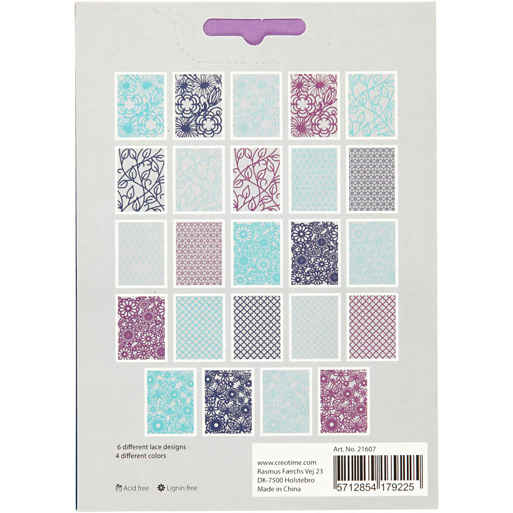 Pad with Cardboard Lace Patterns