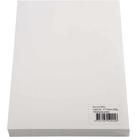 Card, A4 210x297 mm, 250 g, 100 sheets, white