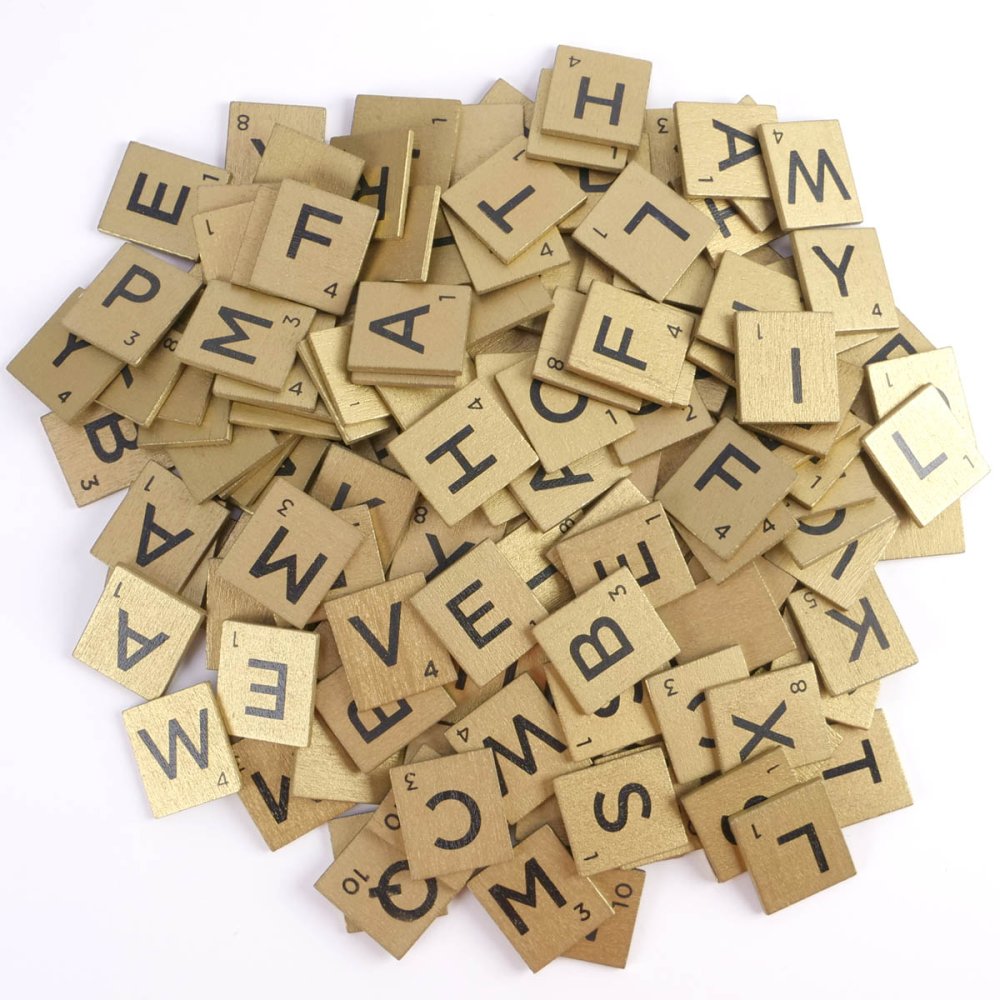 Dovecraft Wooden Letters - Gold (150 Pieces)