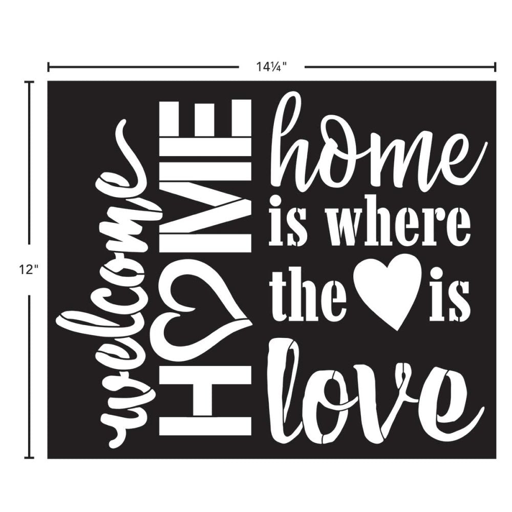 FA Stencil Sign Making 12" x 14.25" - Welcome Home