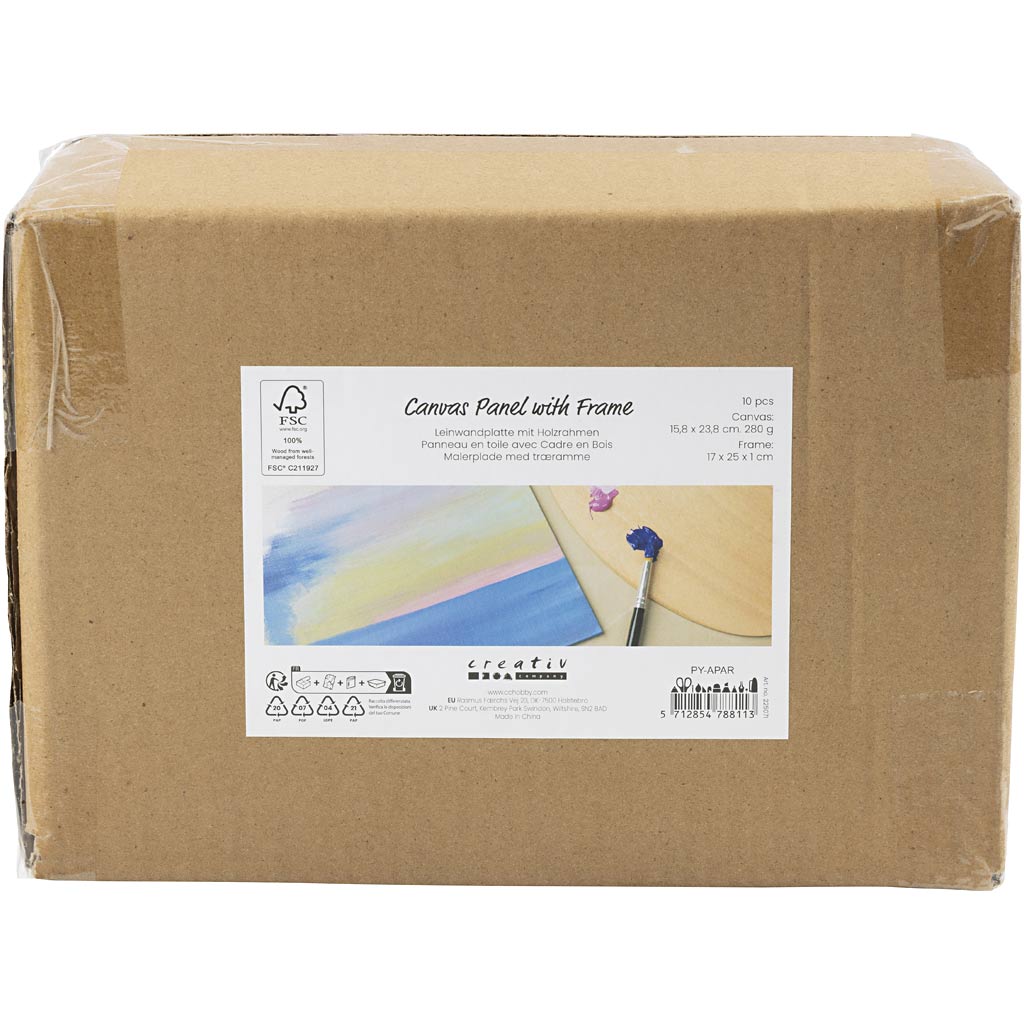 Canvas panel with frame
