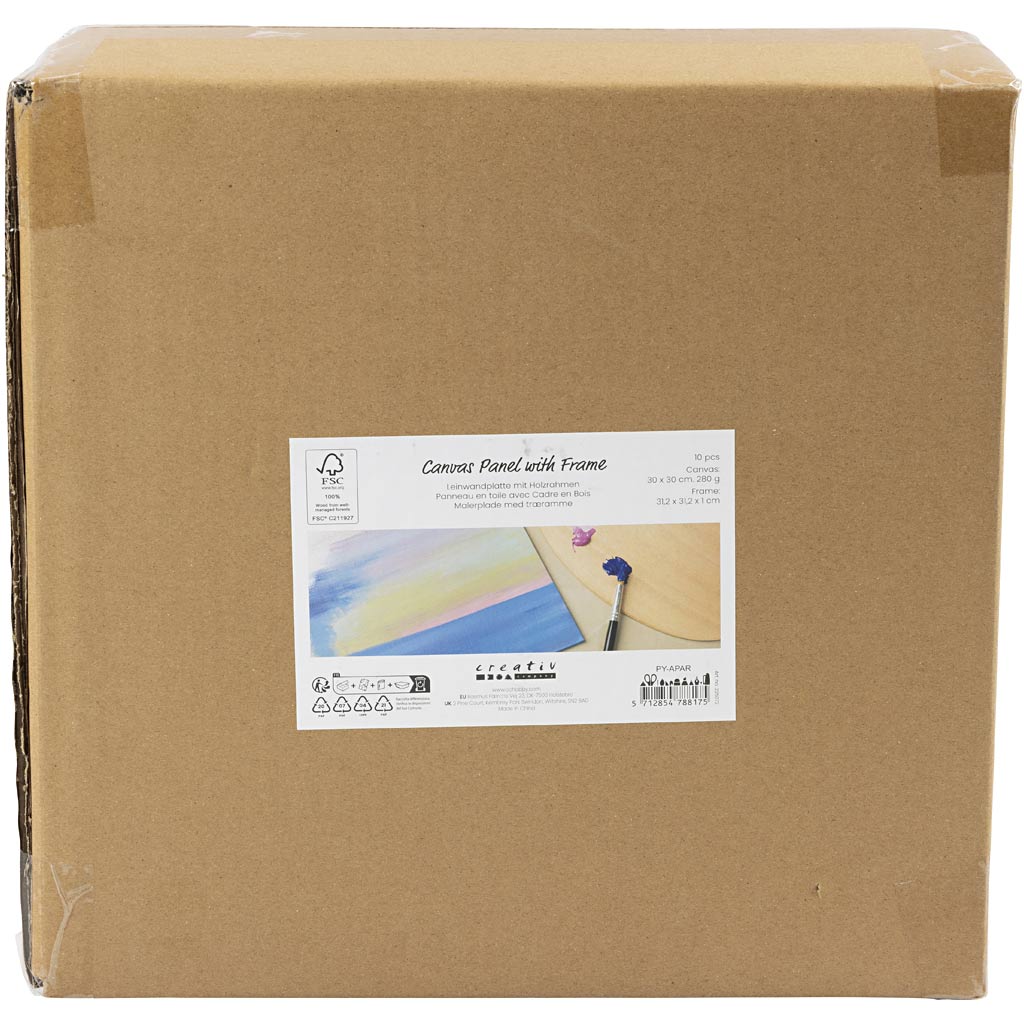 Canvas panel with frame