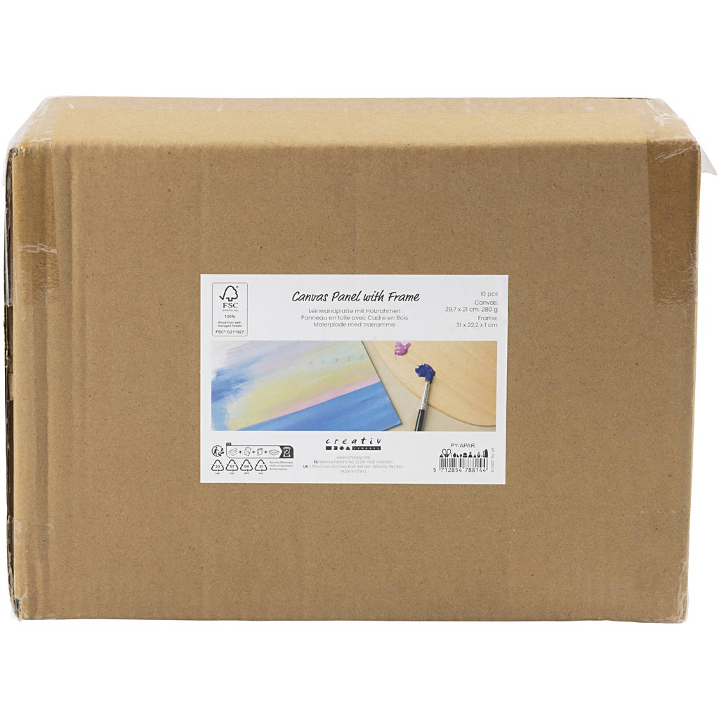 Canvas panel with frame