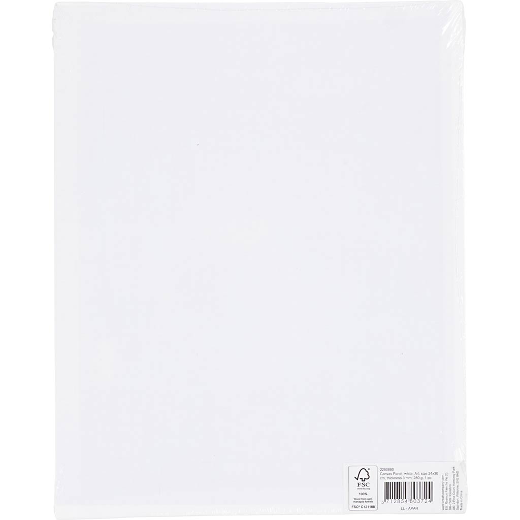 Canvas Panel Size 24x30 cm Thickness 3mm 280g - White