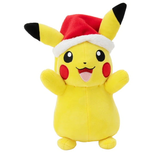 Plush Toy 8 Inch Pikachu With Santa Hat