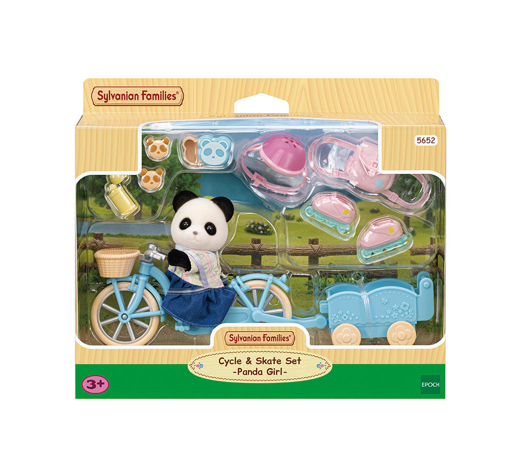 Sylvanian Families Cycle & Skate Set - Panda Girl
