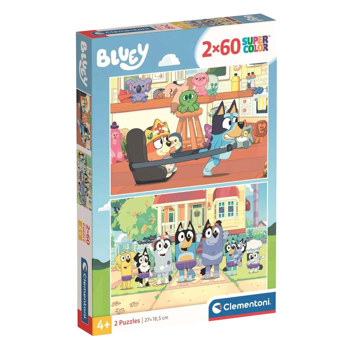 Clementoni 2 x 60 Piece Jigsaw Puzzles - Bluey