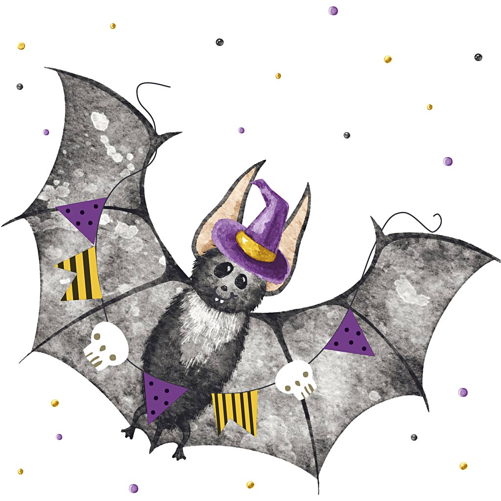 Napkins 33x33cm - Bats (20 Pack)