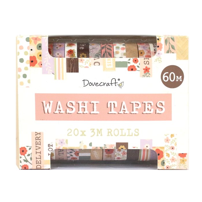 Dovecraft Washi Tape Box 20 Rolls - Pastel