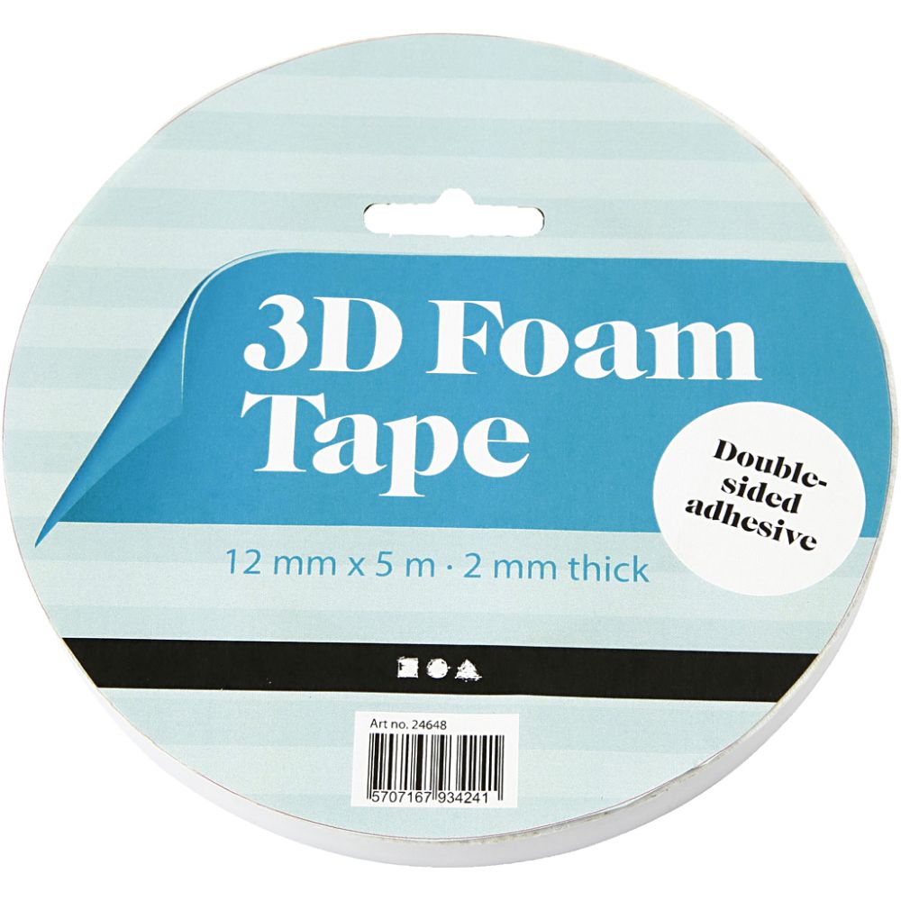 3D Tape W: 12mm - 5m Double Sided