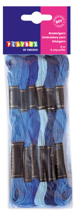 Embroidery yarn blue