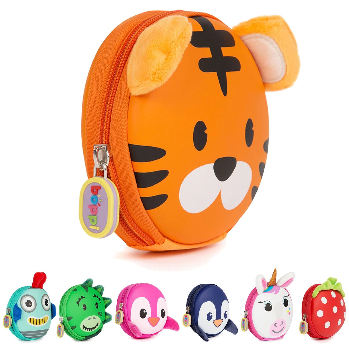 Boppi Tiny Trekker Keyring Pouch Coin Purse - Tiger