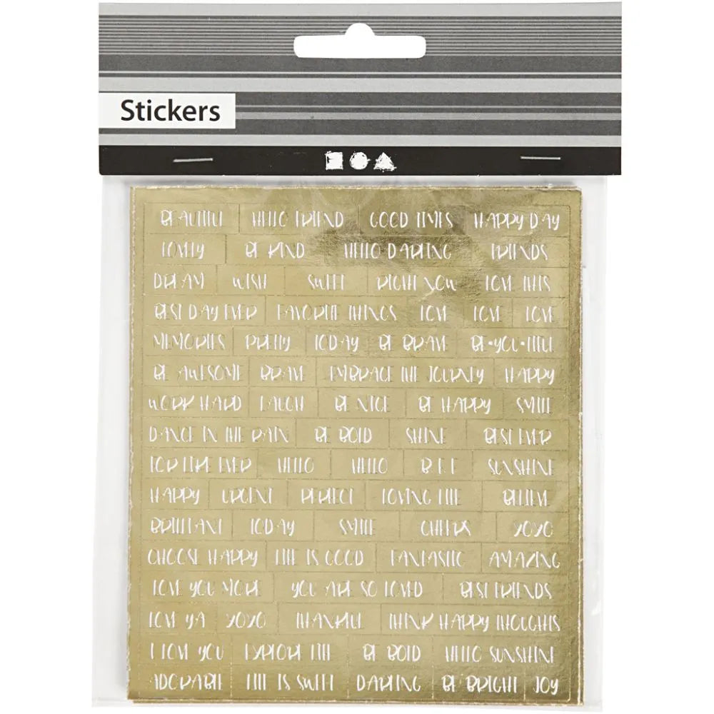 Stickers 10x11.5cm - Gold Expressions (4 Sheets)