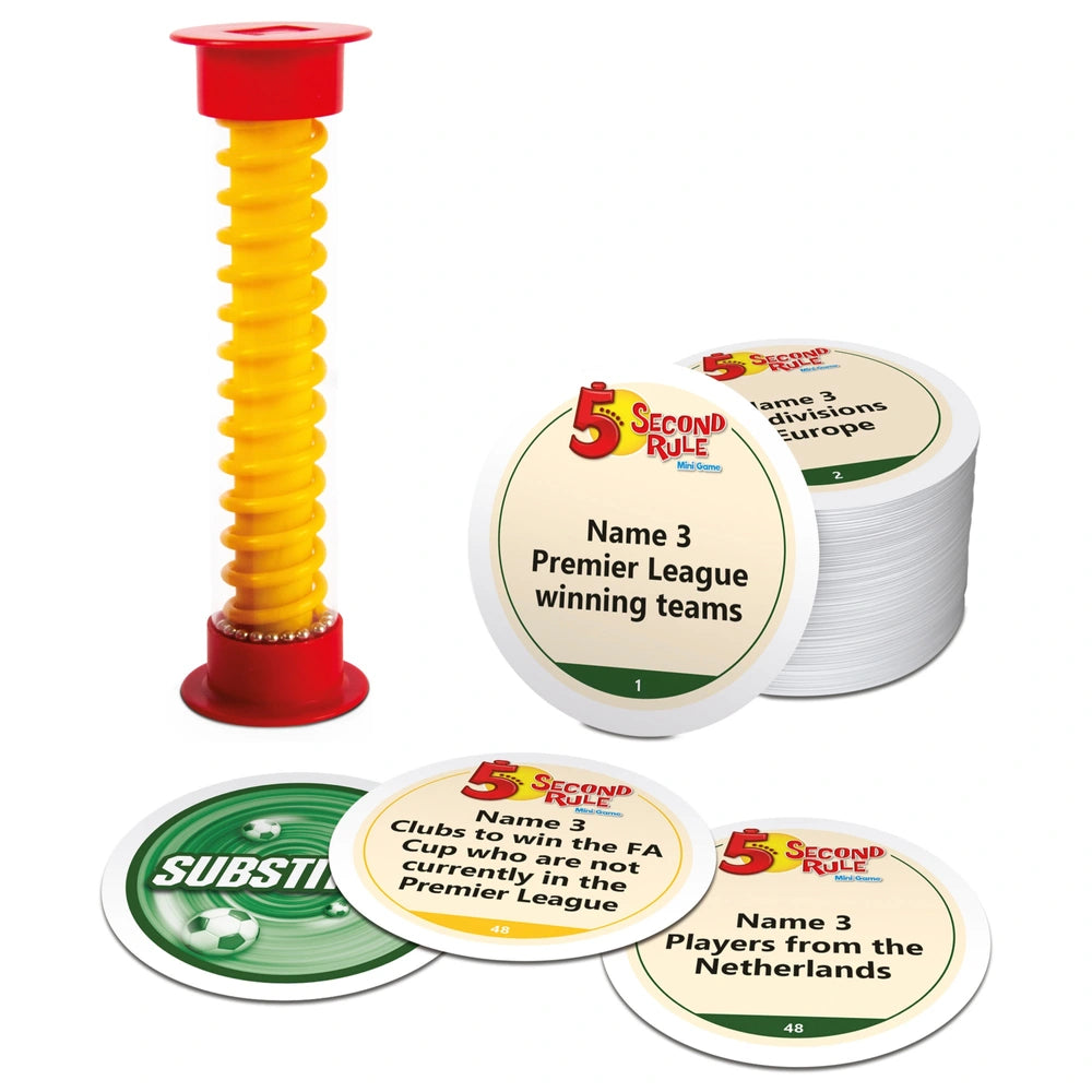 Set of game cards with a cylindrical red and yellow object on a white background