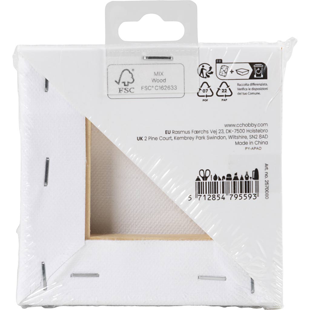 Stretched Canvas D. 1.6cm Size 10x10cm 360g