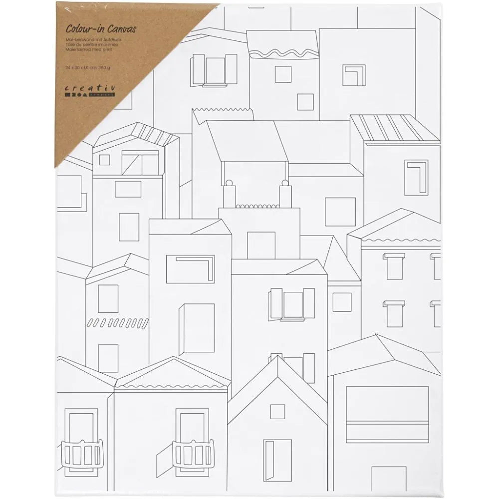 Painting Canvas with Print - City